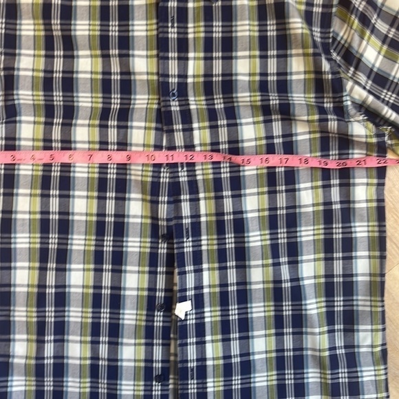 Men’s Bluenotes Green and Blue Plaid Collared Button Down Shirt.  Size Medium - Picture 7 of 12